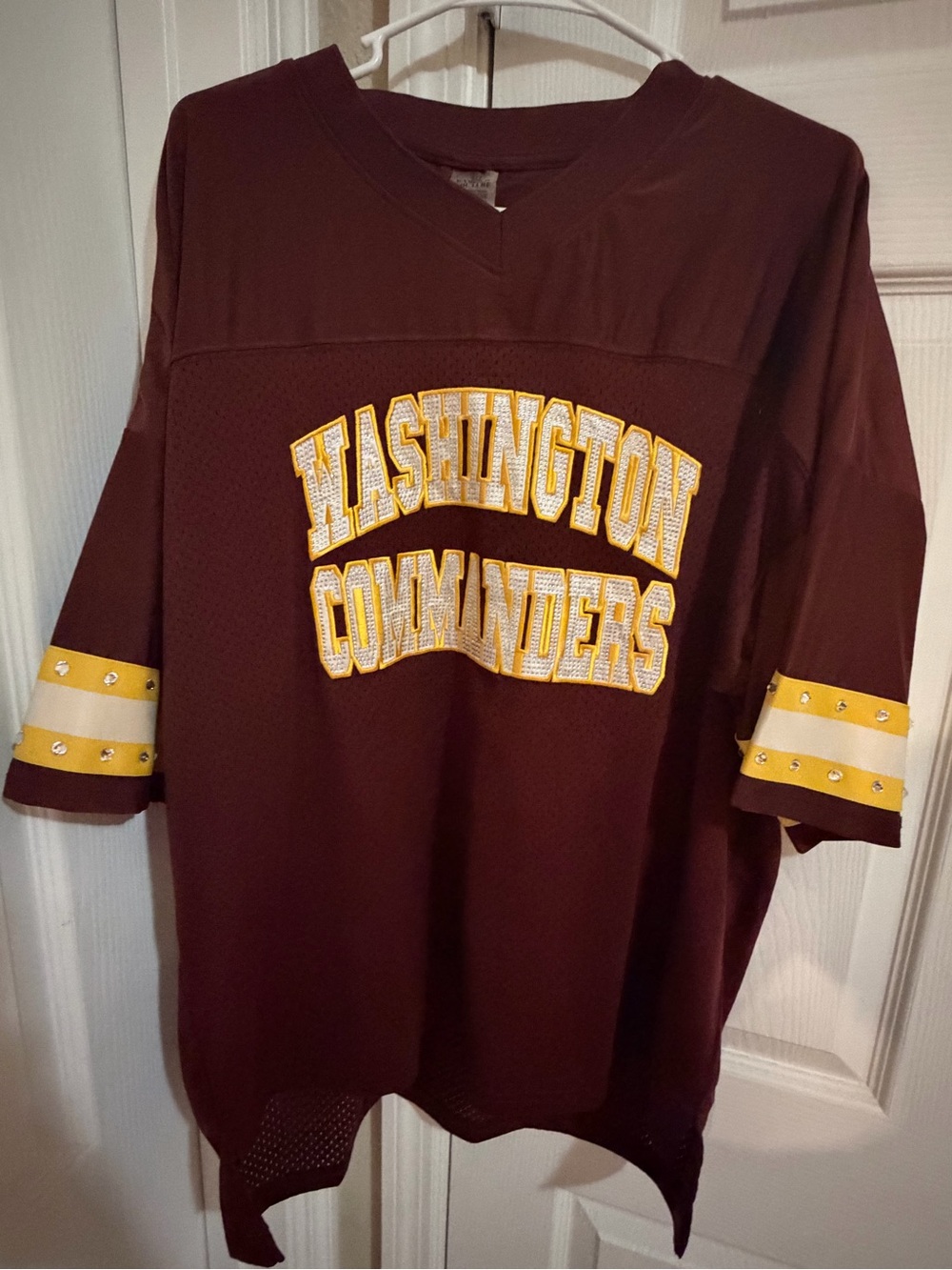 Washington Commanders Maroon Fan Jersey with Gold Accents